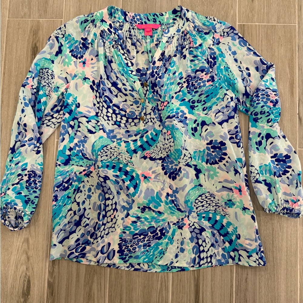 Lilly Pulitzer Elsa silk top